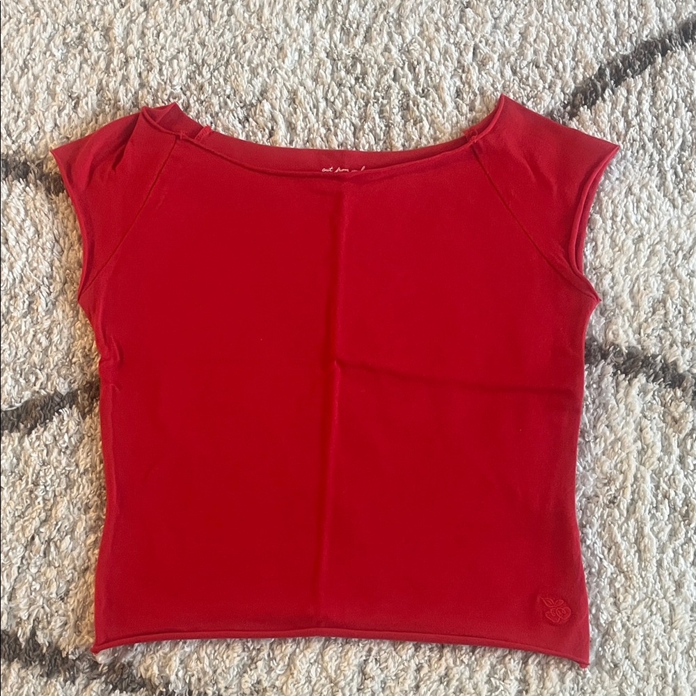 Urban Outfitters Bright Red Fitted Tee